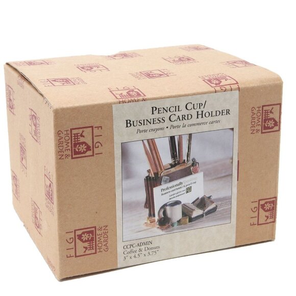 Vintage FIGI Ceramic Pen Pencil Business Card Holder Admin Briefcase Office Y2K - Picture 3 of 7